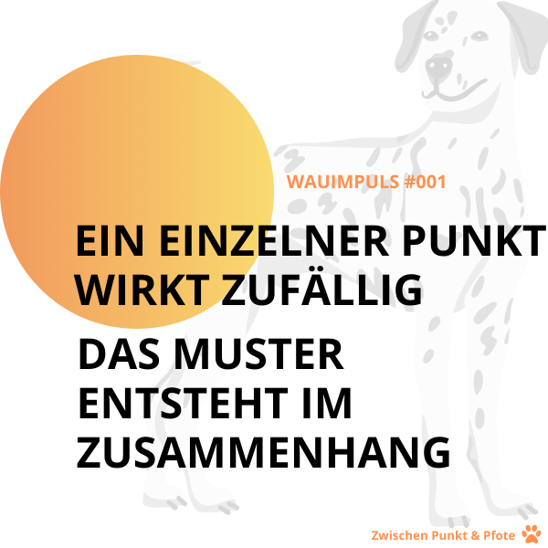 Ein einzelner Punkt wirkt zufällig